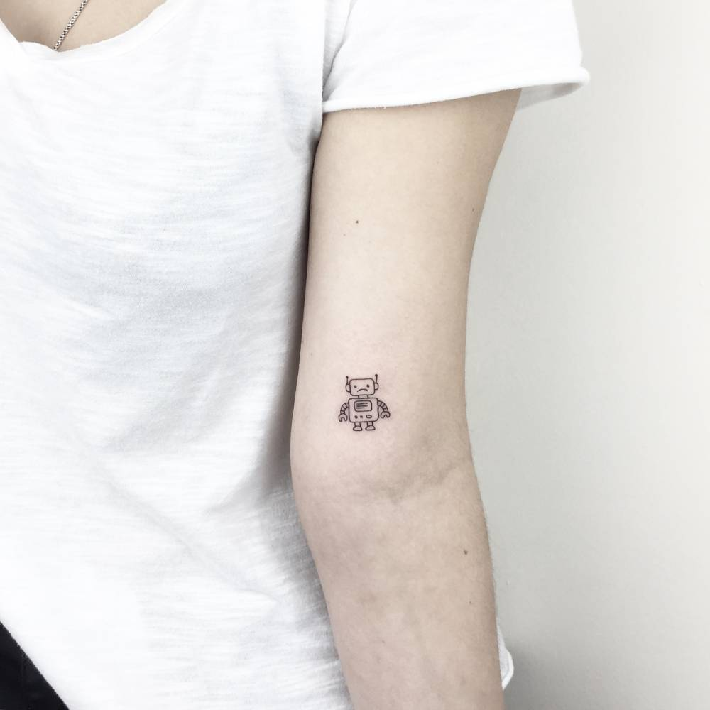 Robot Temporary Tattoo - Set Of 3 | Small Temporary Tattoos